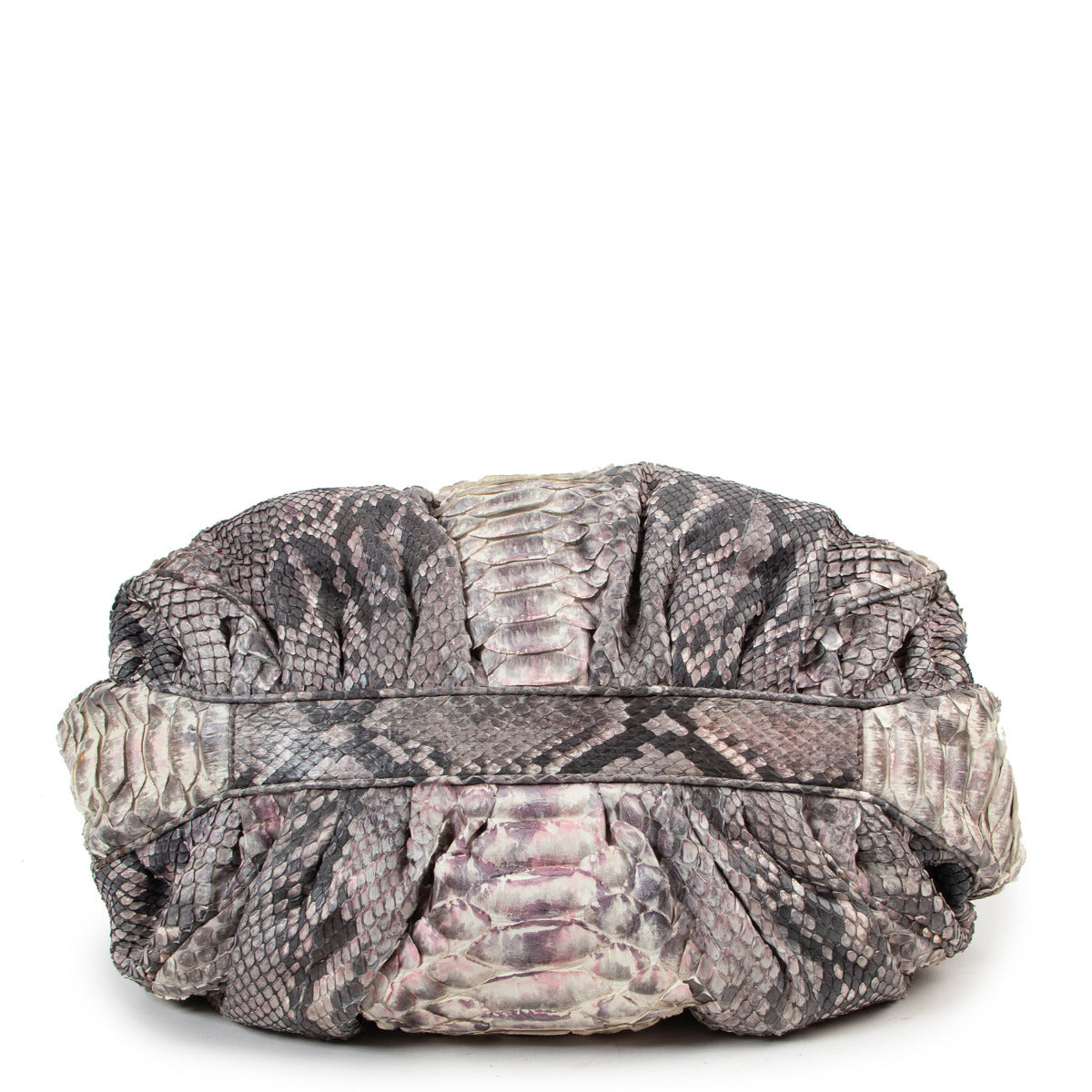 Zagliani Grey Pink Ombré Python Bag