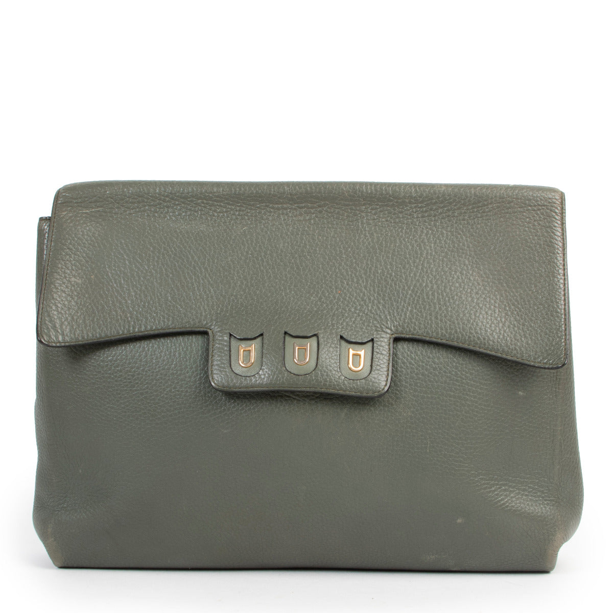 Pochette verte Delvaux