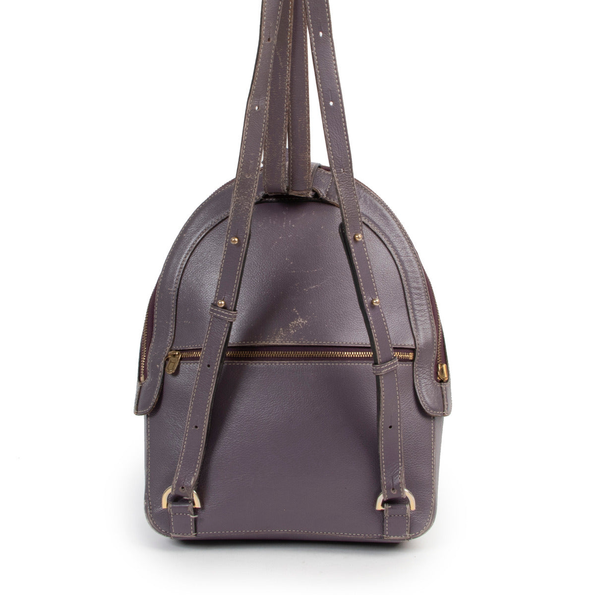 Delvaux Amitie Purple Leather Backpack
