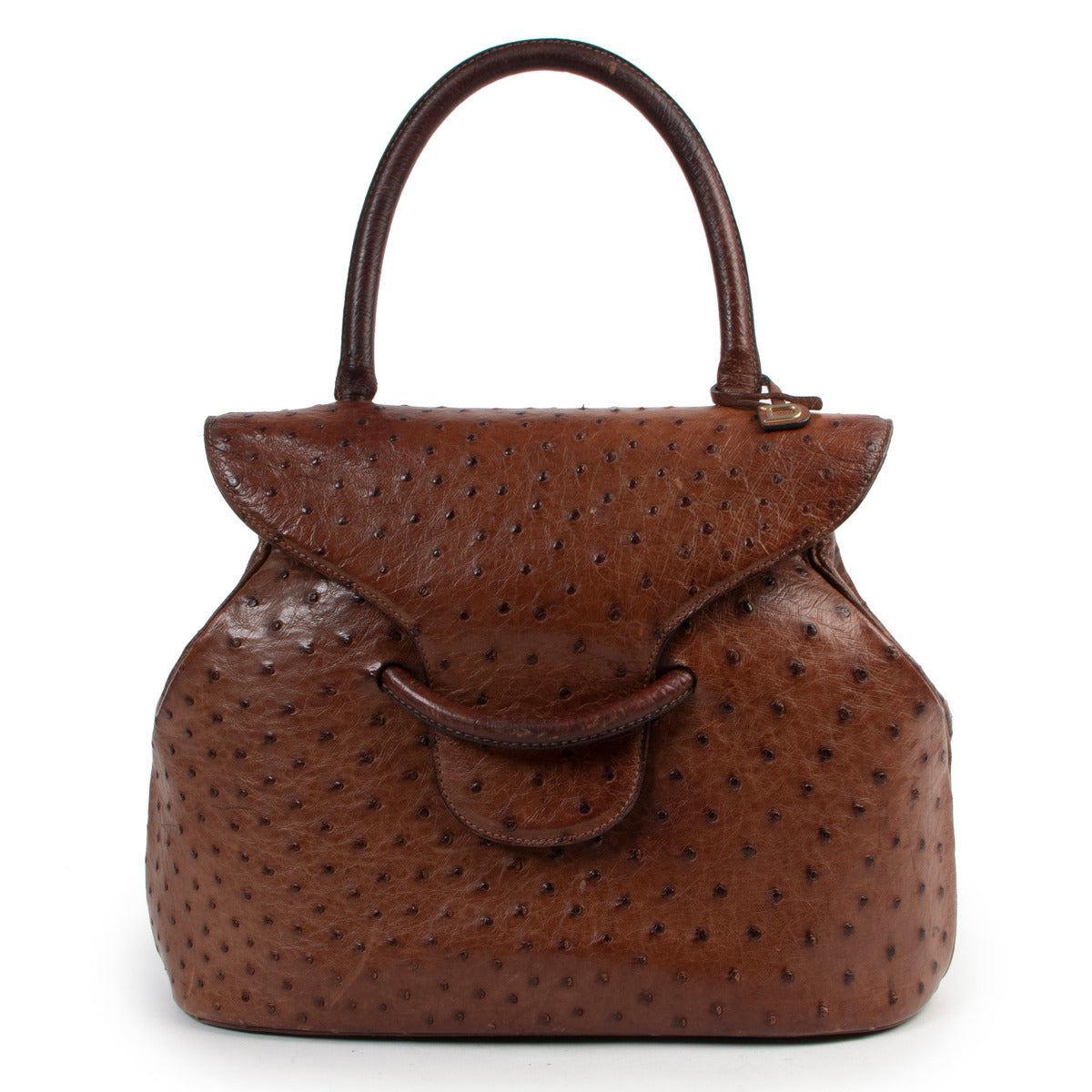 Delvaux Tabac Struisvogel Baltimore GM Handtas