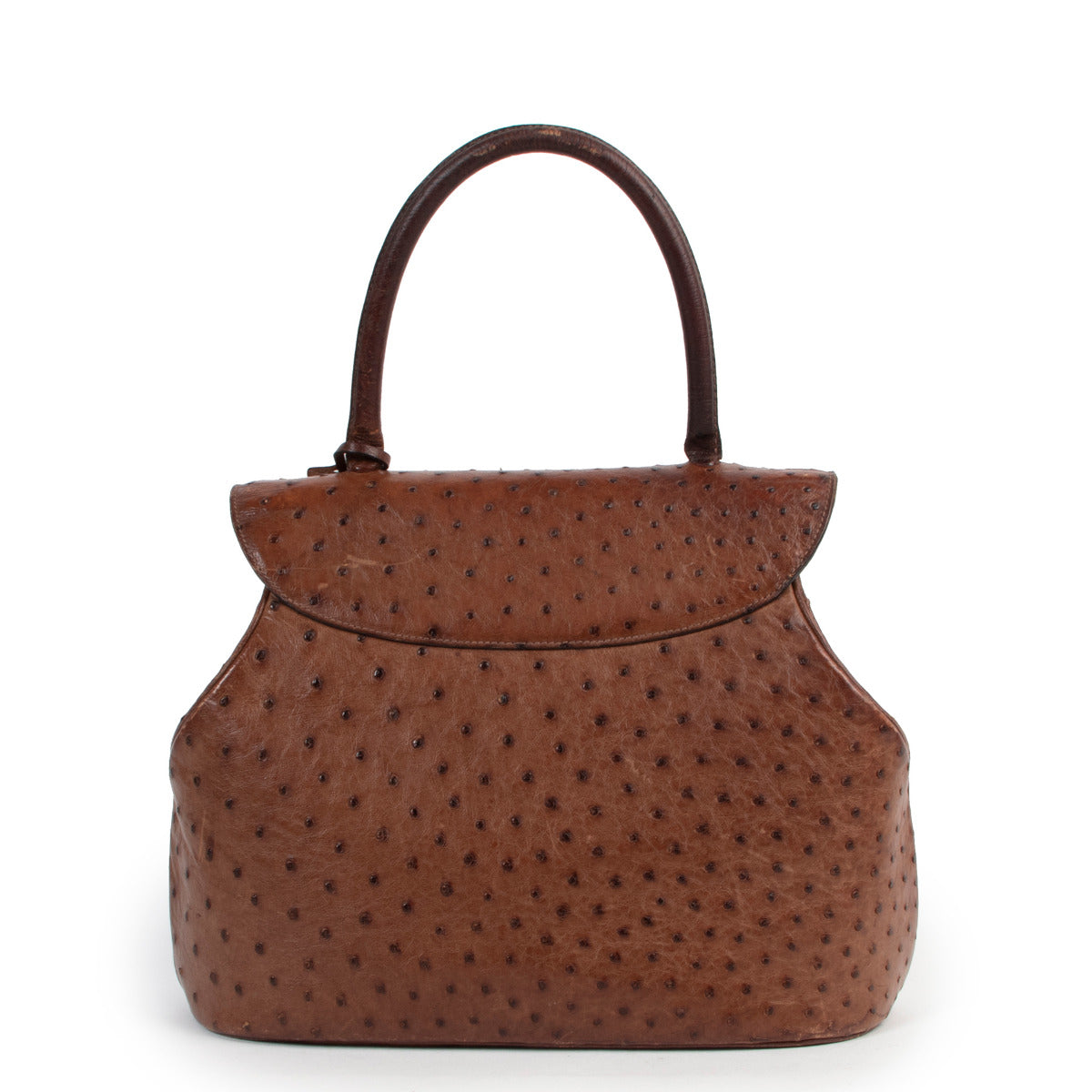 Delvaux Tabac Struisvogel Baltimore GM Handtas