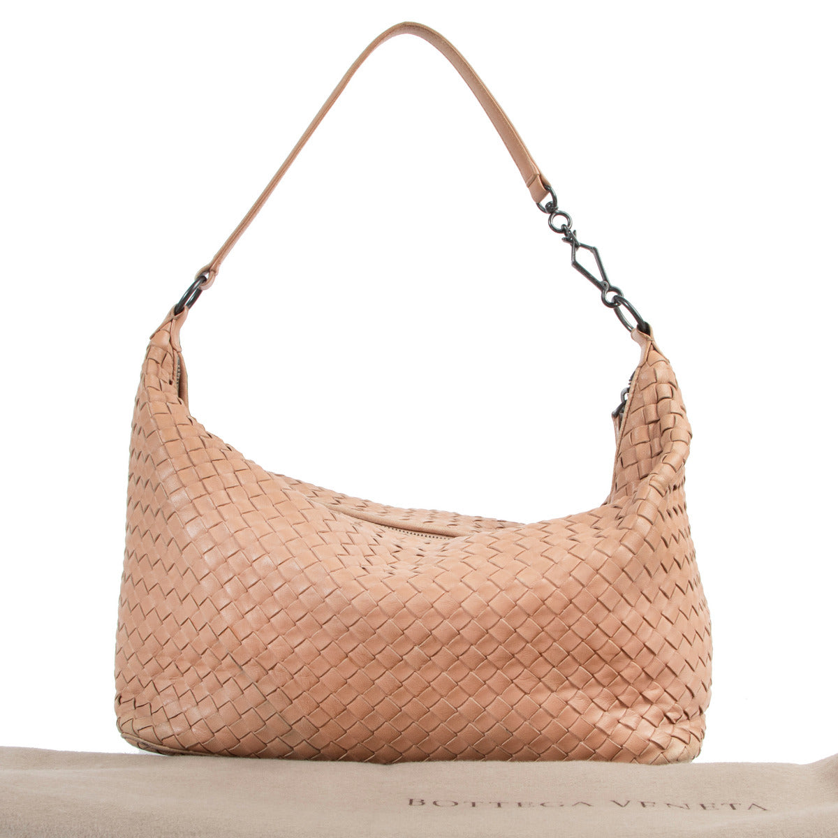 Bottega Veneta Nude Leather Shoulder Bag