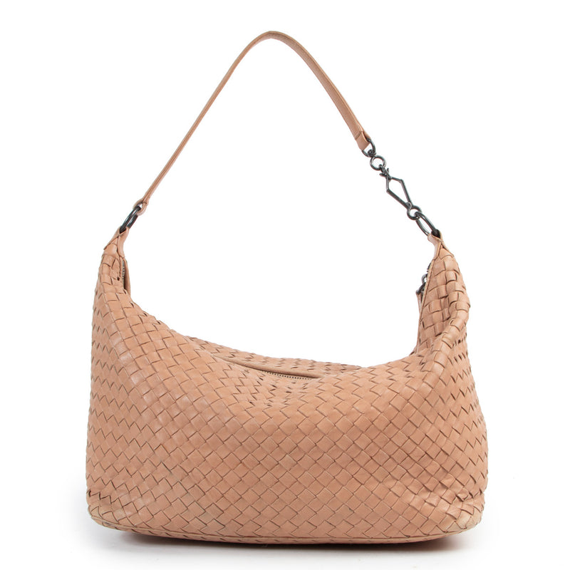 Bottega Veneta Nude Leather Shoulder Bag