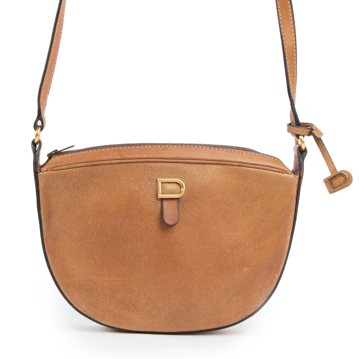 Shop safe online authentic second hand Delvaux Cognac Crossbody handbag at the right price at Labellov.Com.