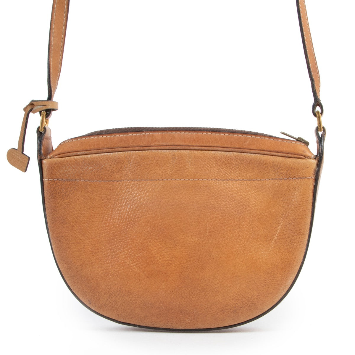 Shop safe online authentic second hand Delvaux Cognac Crossbody handbag at the right price at Labellov.Com.