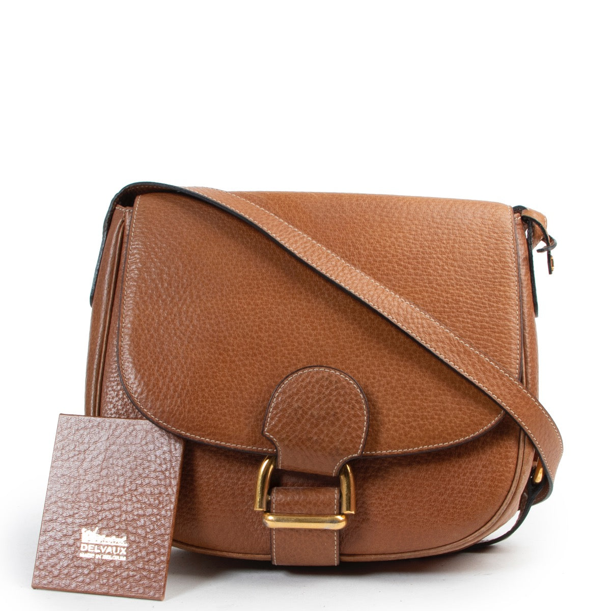 Shop safe online authentic Delvaux Cognac Crossbody at the right price at Labellov.Com