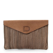 Shop safe online authentic second hand Delvaux Brown Toile De Cuir Clutch at the right price.
