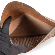 Shop safe online authentic second hand Delvaux Brown Toile De Cuir Clutch at the right price.
