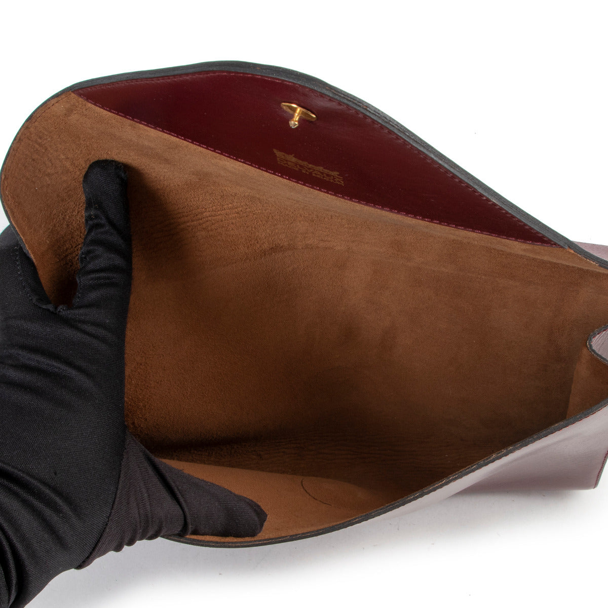 Delvaux pochette D bordeaux