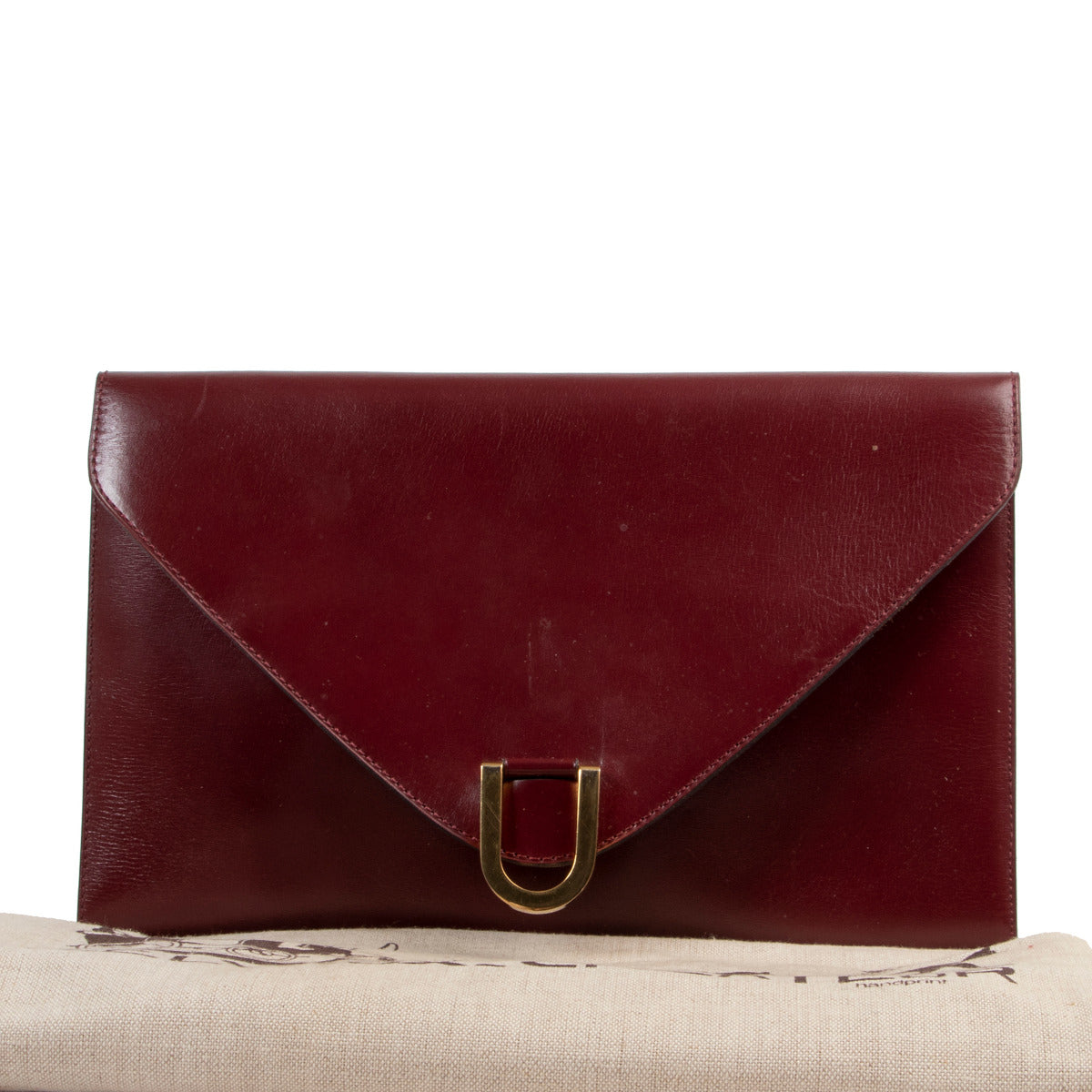 Delvaux Burgundy D Clutch for the best price at Labellov