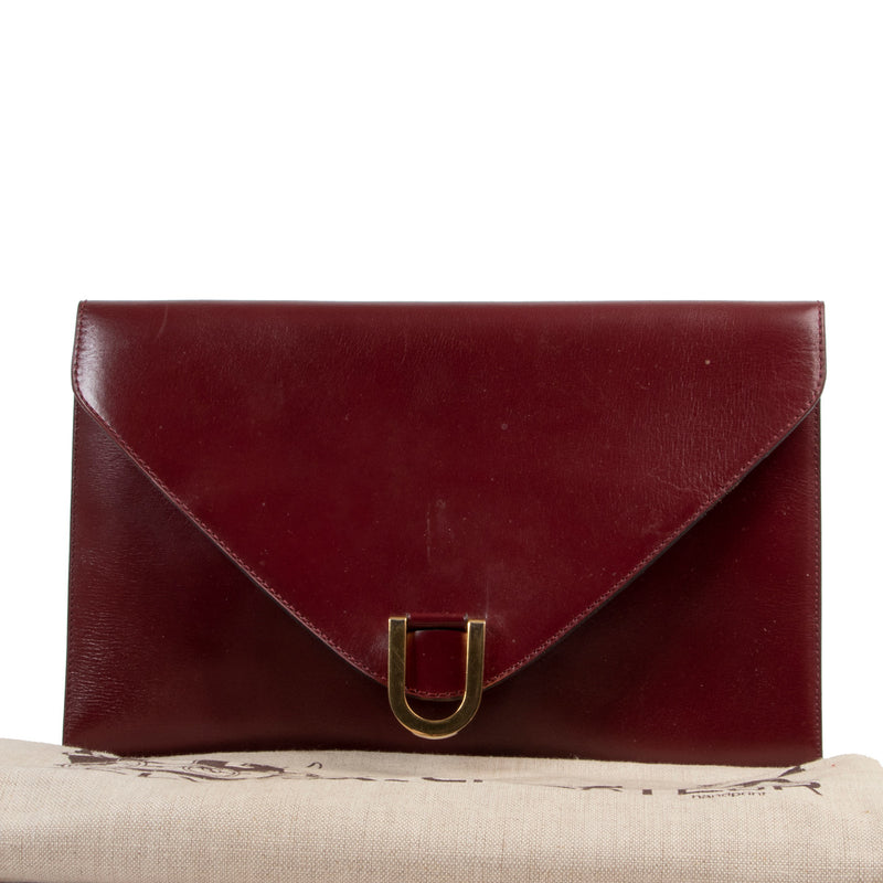 Delvaux Burgundy D Clutch for the best price at Labellov
