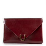Delvaux Burgundy D Clutch