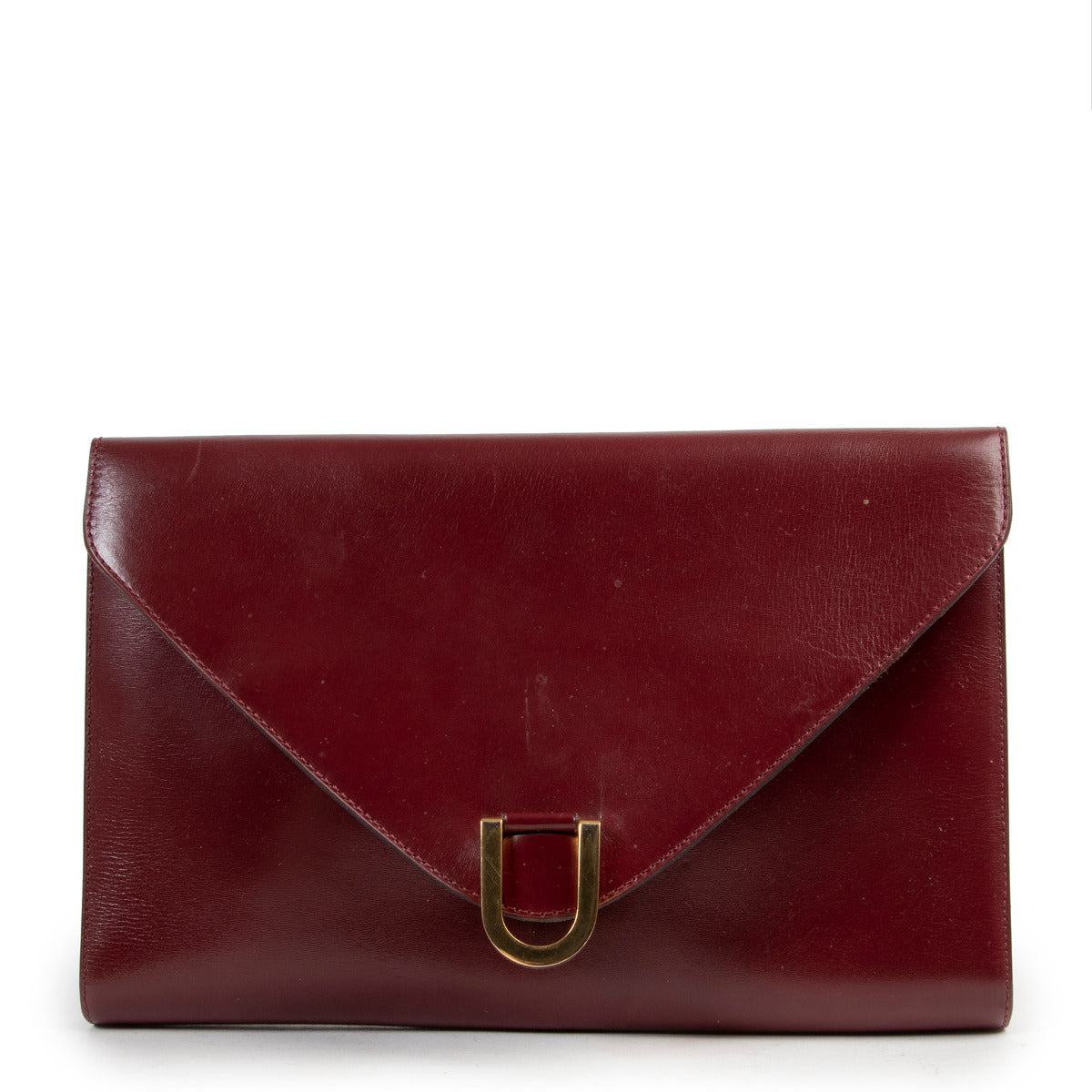 Delvaux Burgundy D Clutch
