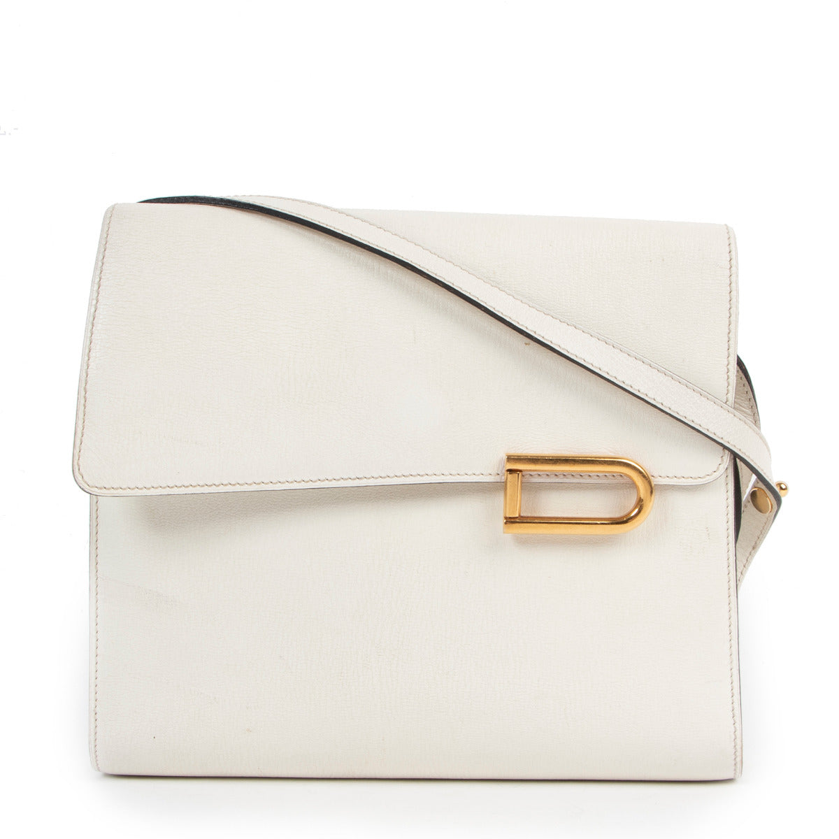Delvaux 1985 White Clarion Bag