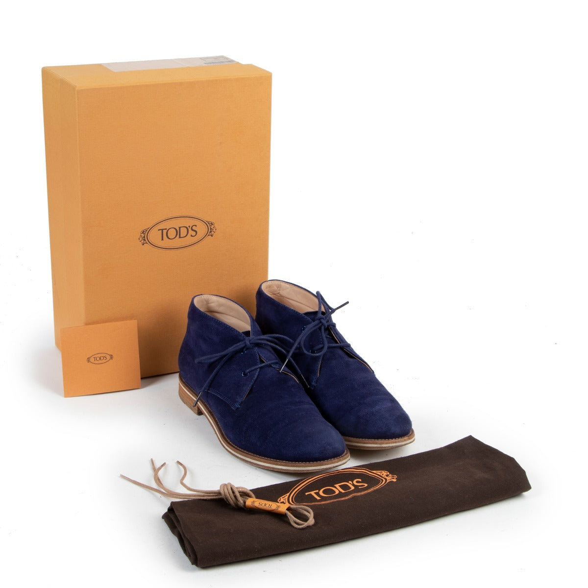 Tods Blue Suede Boots-Size 38 1/2 on Labellov, Worldwide Shipping