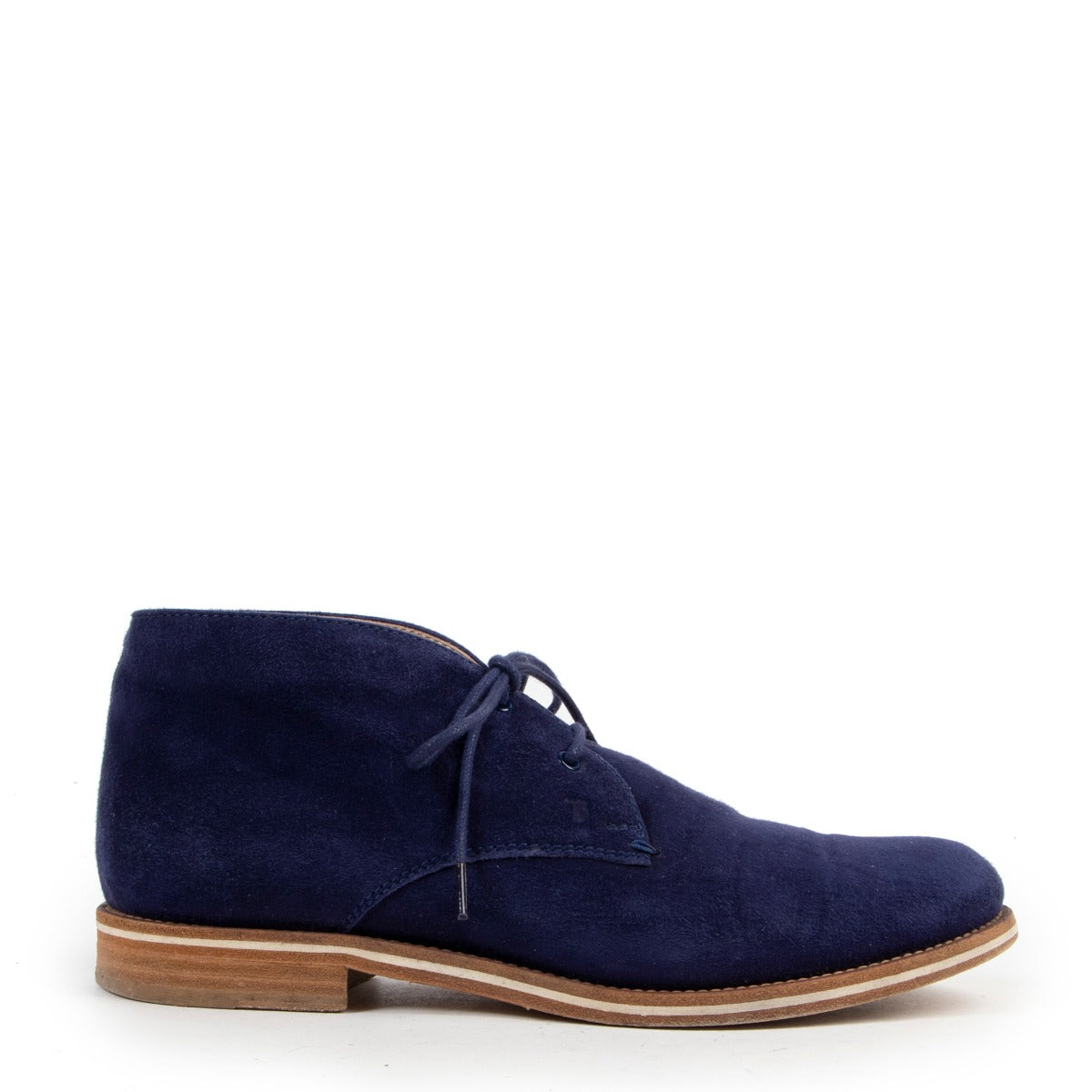 Buy in very good condition a Tods Blue Suede Boots-Size 38 1/2