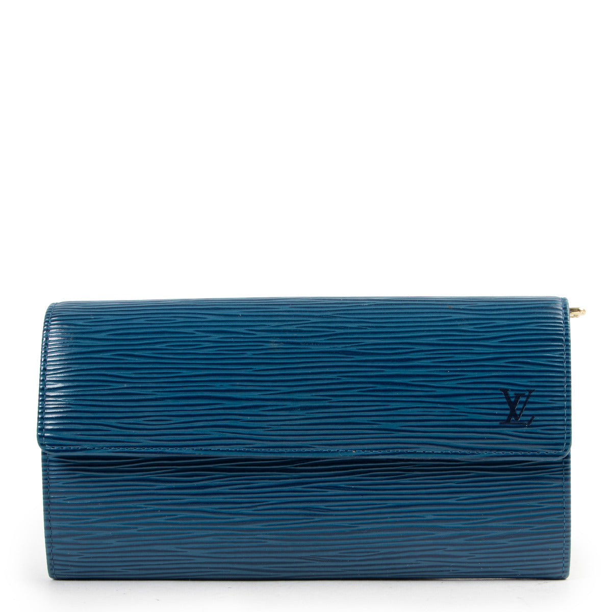 Louis Vuitton Blue Epi Leater Sarah Wallet