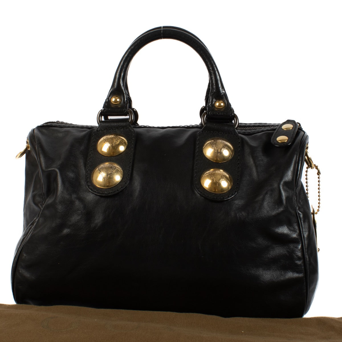 shop 100% authentic second hand Gucci Black Leather Boston Bag on Labellov.com