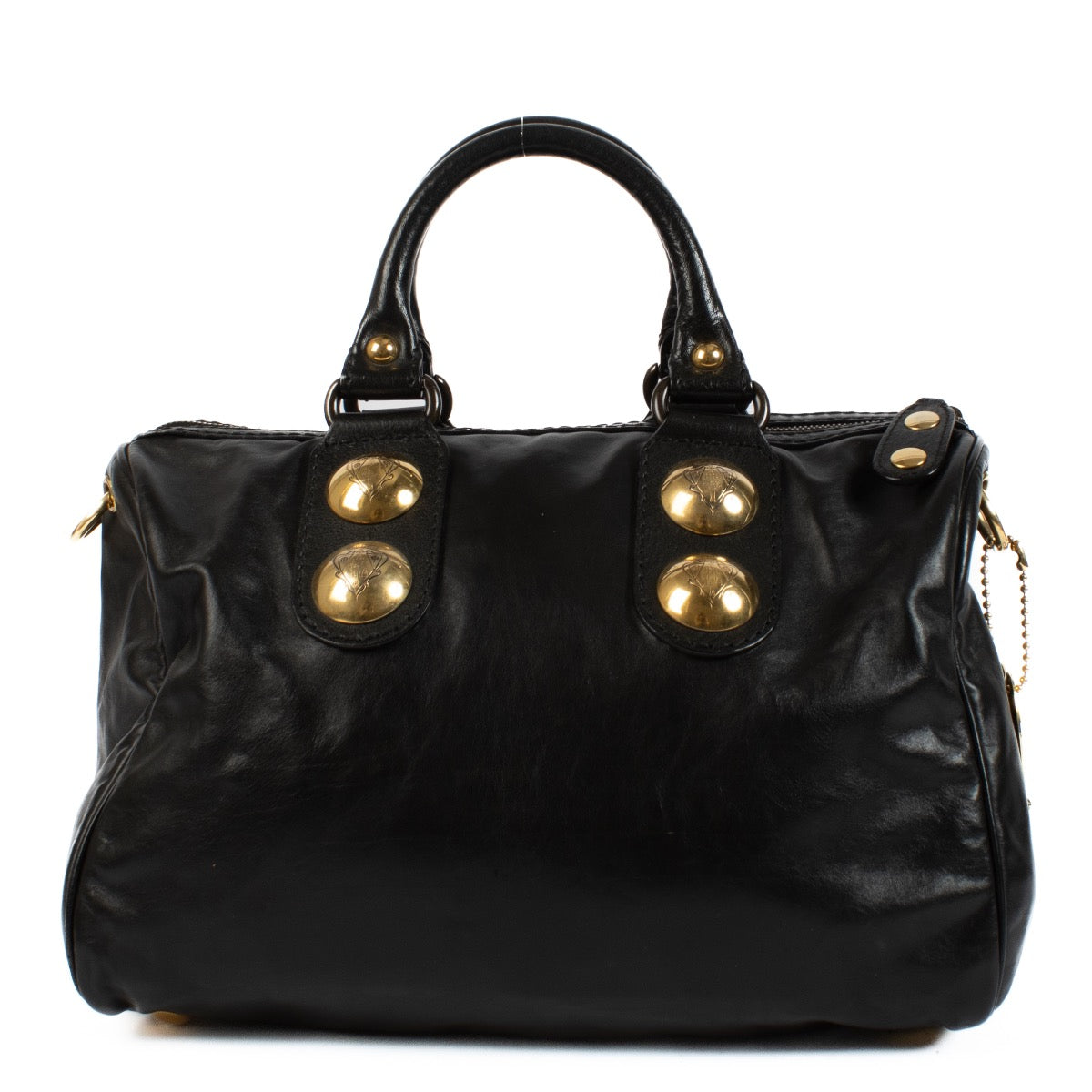 shop 100% authentic second hand Gucci Black Leather Boston Bag on Labellov.com