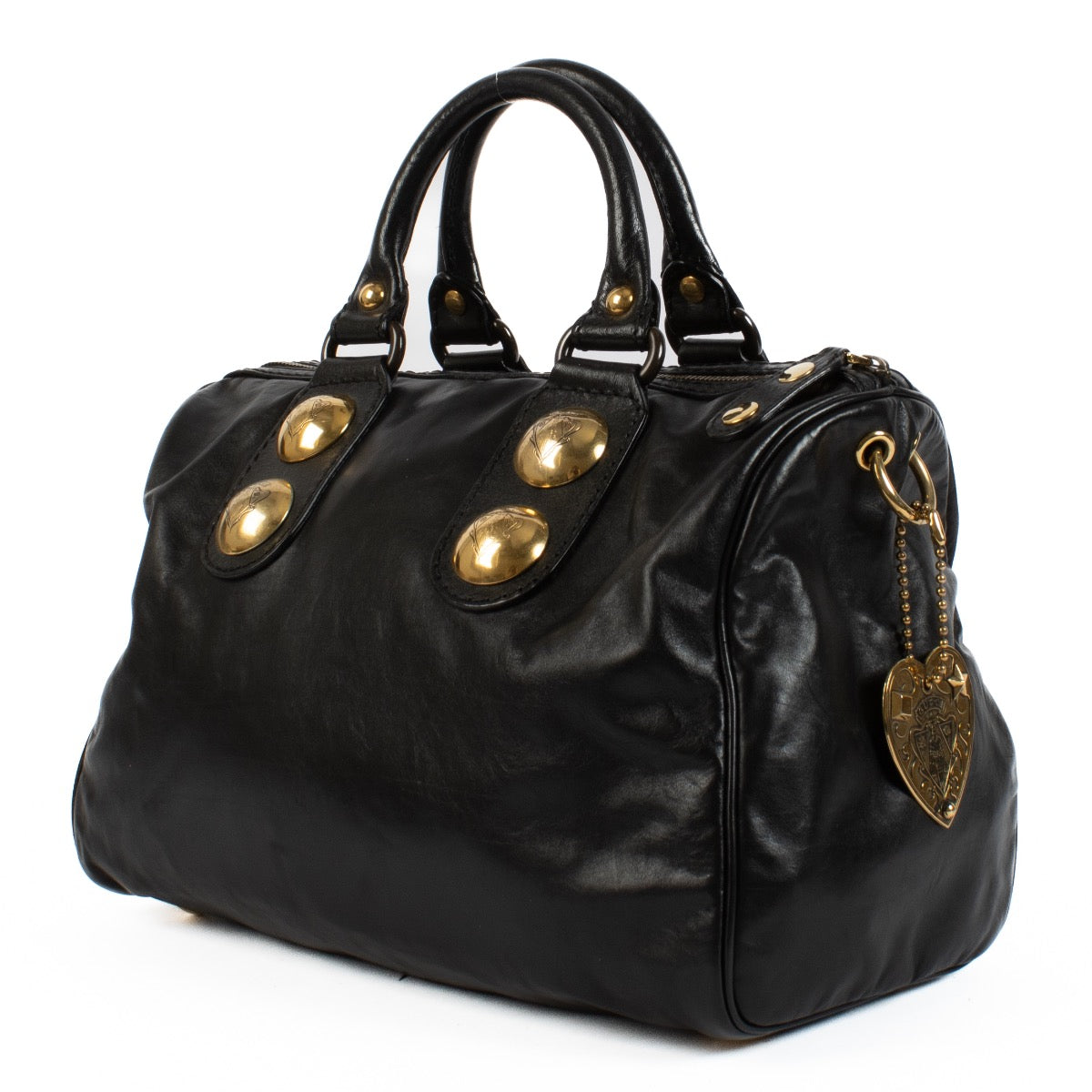 shop 100% authentic second hand Gucci Black Leather Boston Bag on Labellov.com