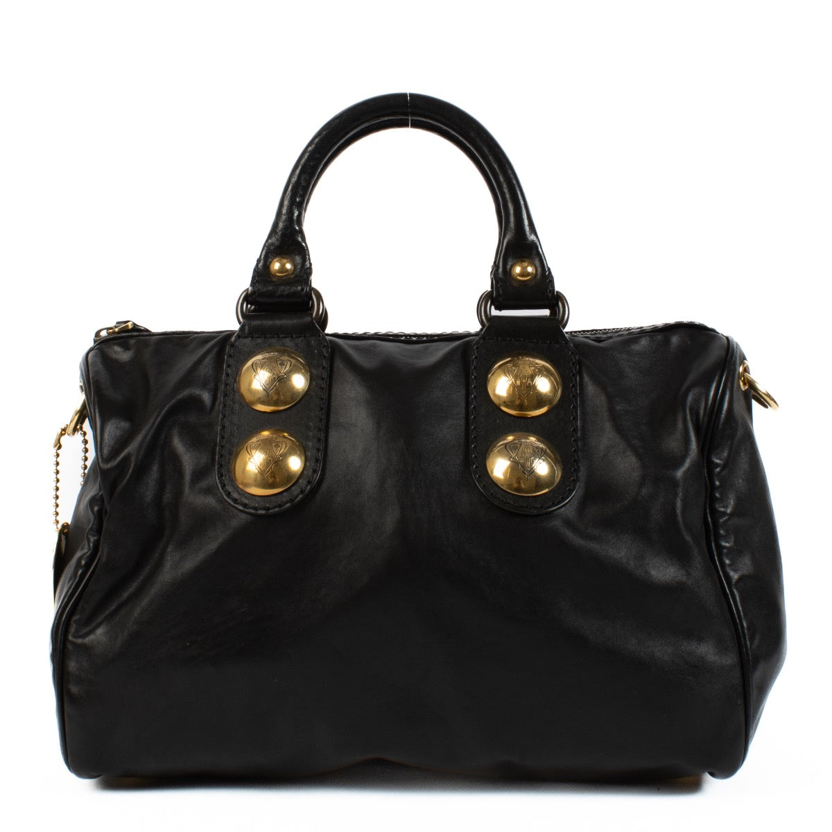 shop 100% authentic second hand Gucci Black Leather Boston Bag on Labellov.com
