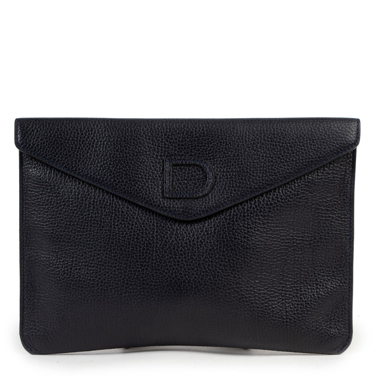 Buy second hand Delvaux Blue Leather Clutch.