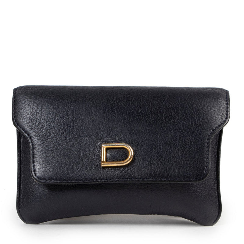 Buy second hand Delvaux Blue Leather Pouch.