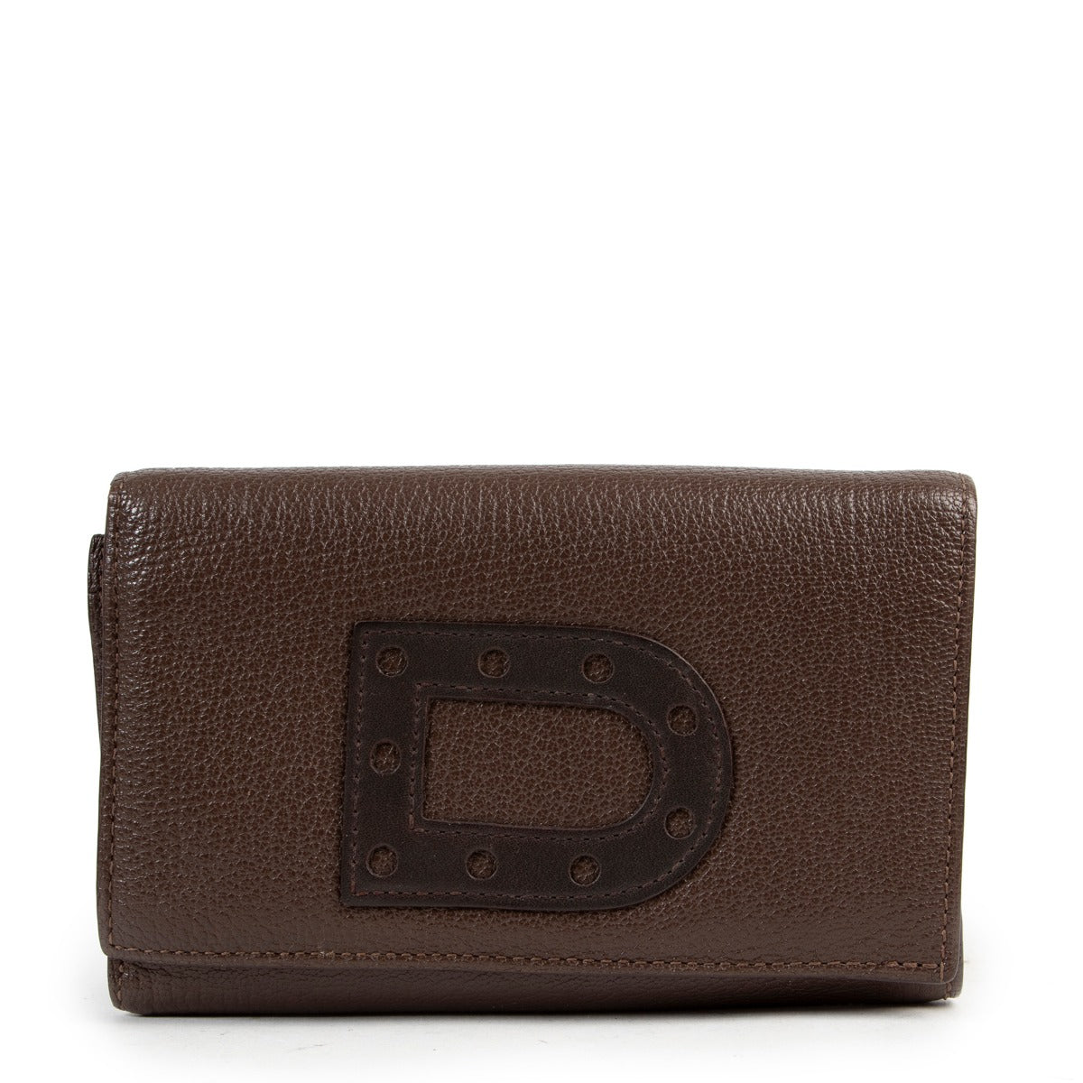 Buy in very good condition a Delvaux Brown Leather Wallet.