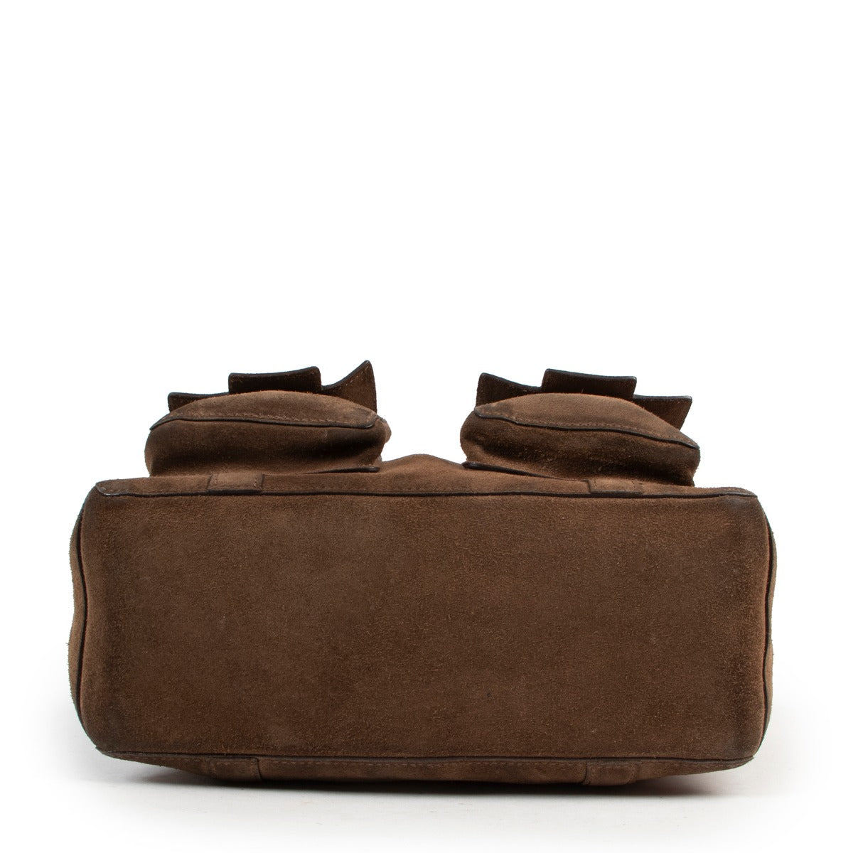 Buy second hand Delvaux Brown Suede Benjamin Shoulderbag