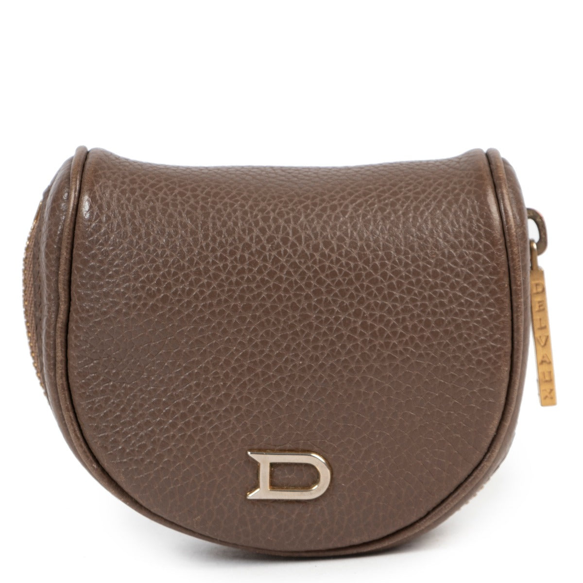 Buy second hand Delvaux Taupe Leather Coin Wallet.