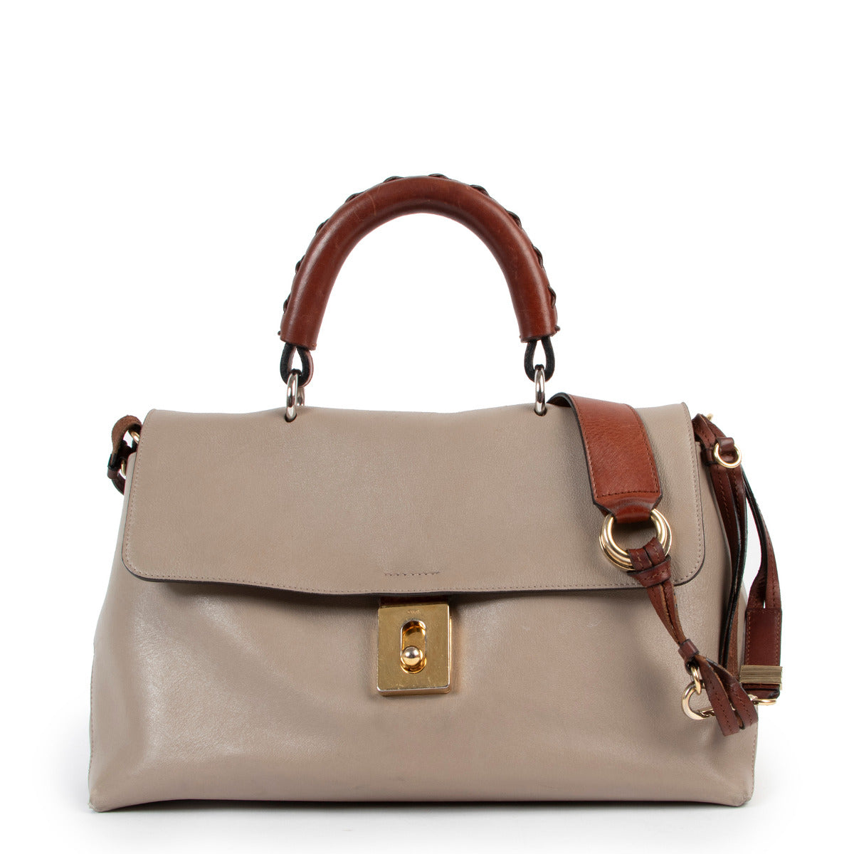 Chloé Taupe Fedora Top Handle for the best price at Labellov secondhand luxury