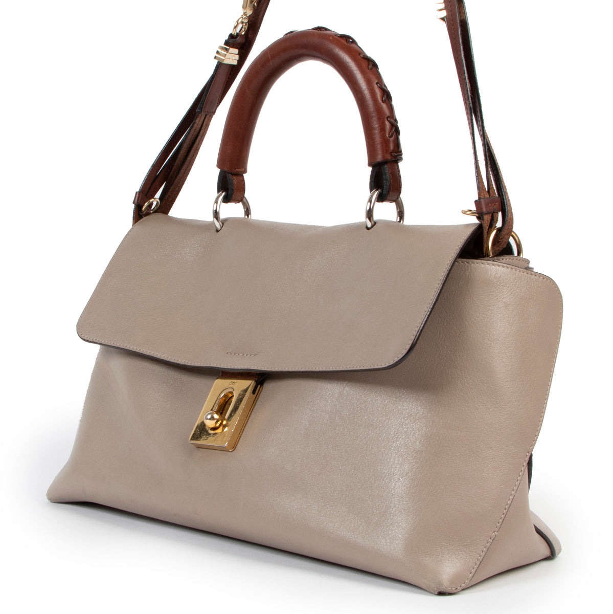 Are you looking for the best Chloé Taupe Fedora Top Handle