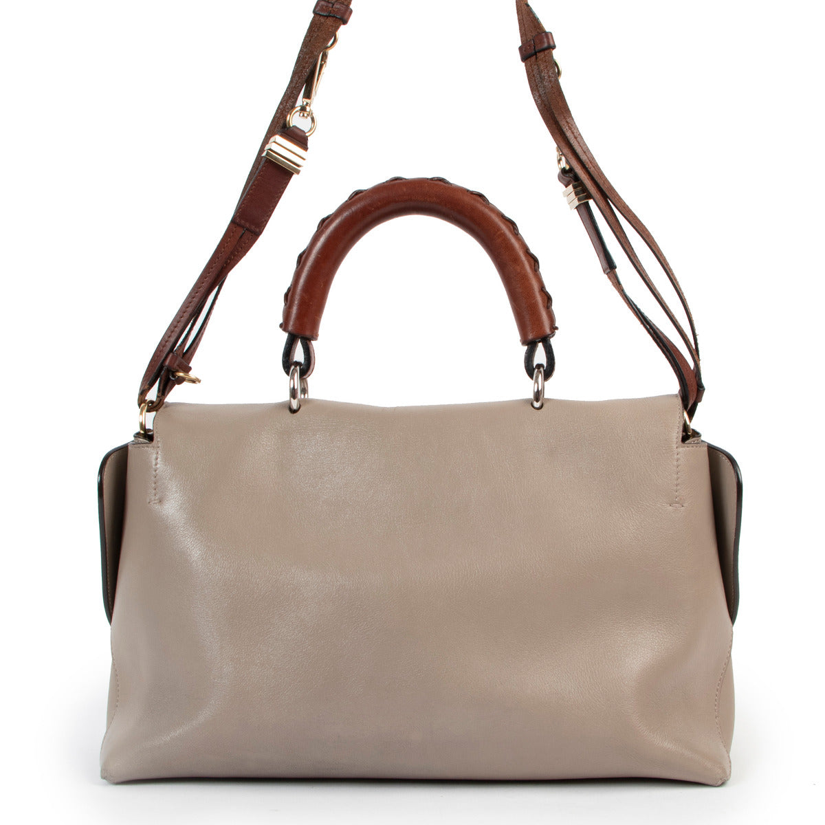 Chloé Taupe Fedora Top Handle