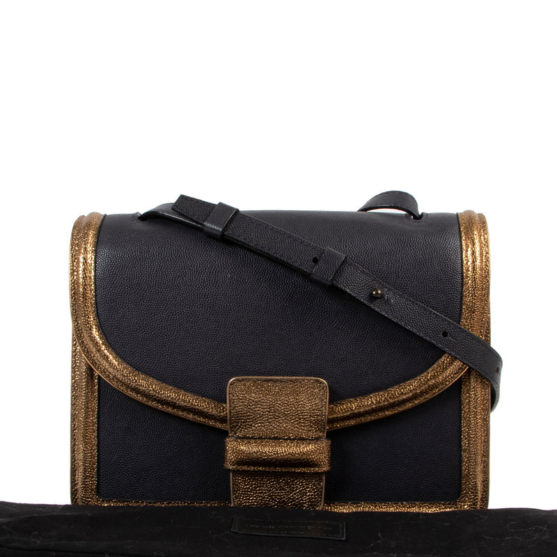 Are you looking for an authentic designer Dries Van Noten Black and Gold Crossbody?