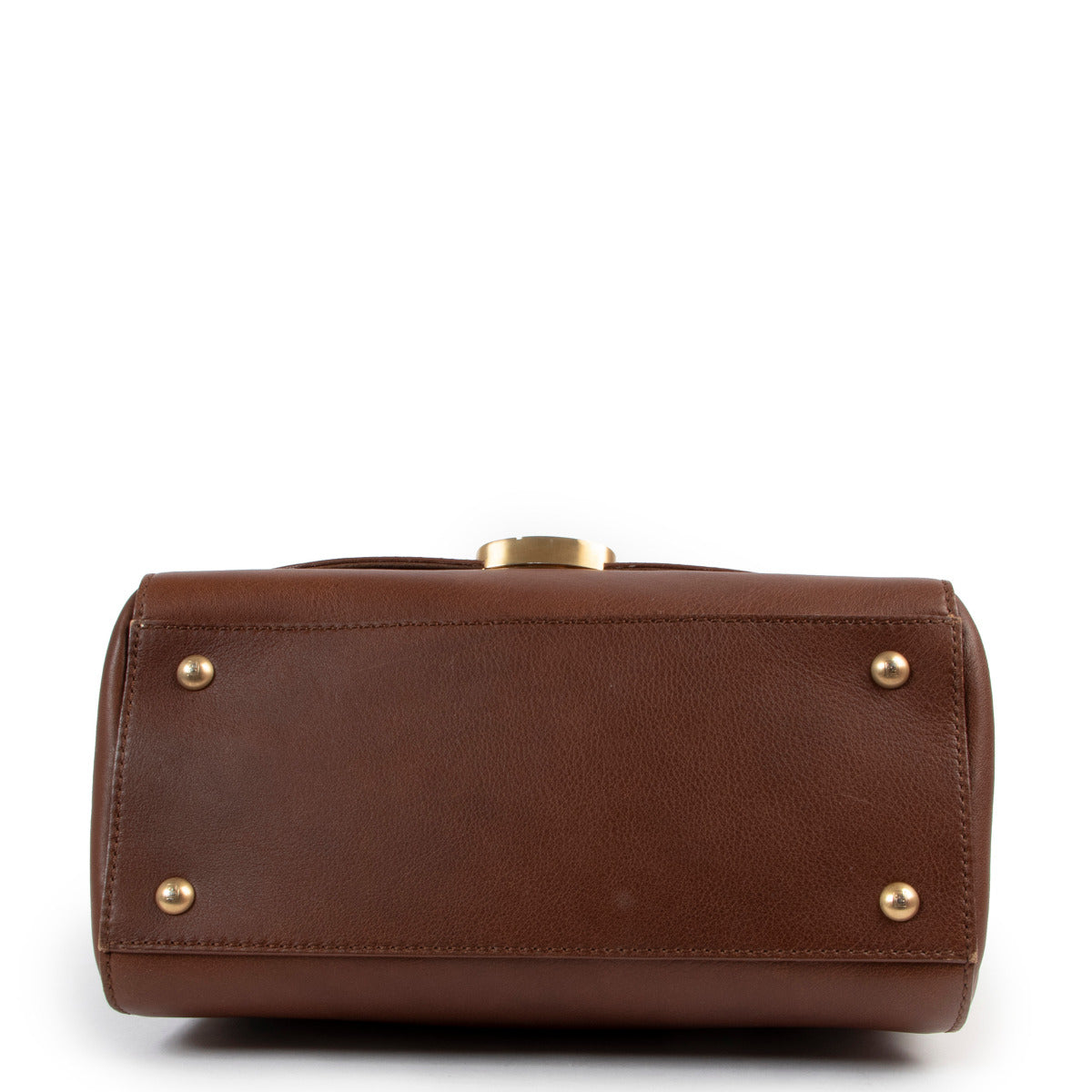 Fendi Brown Leather Medium Anna Shoulder Bag