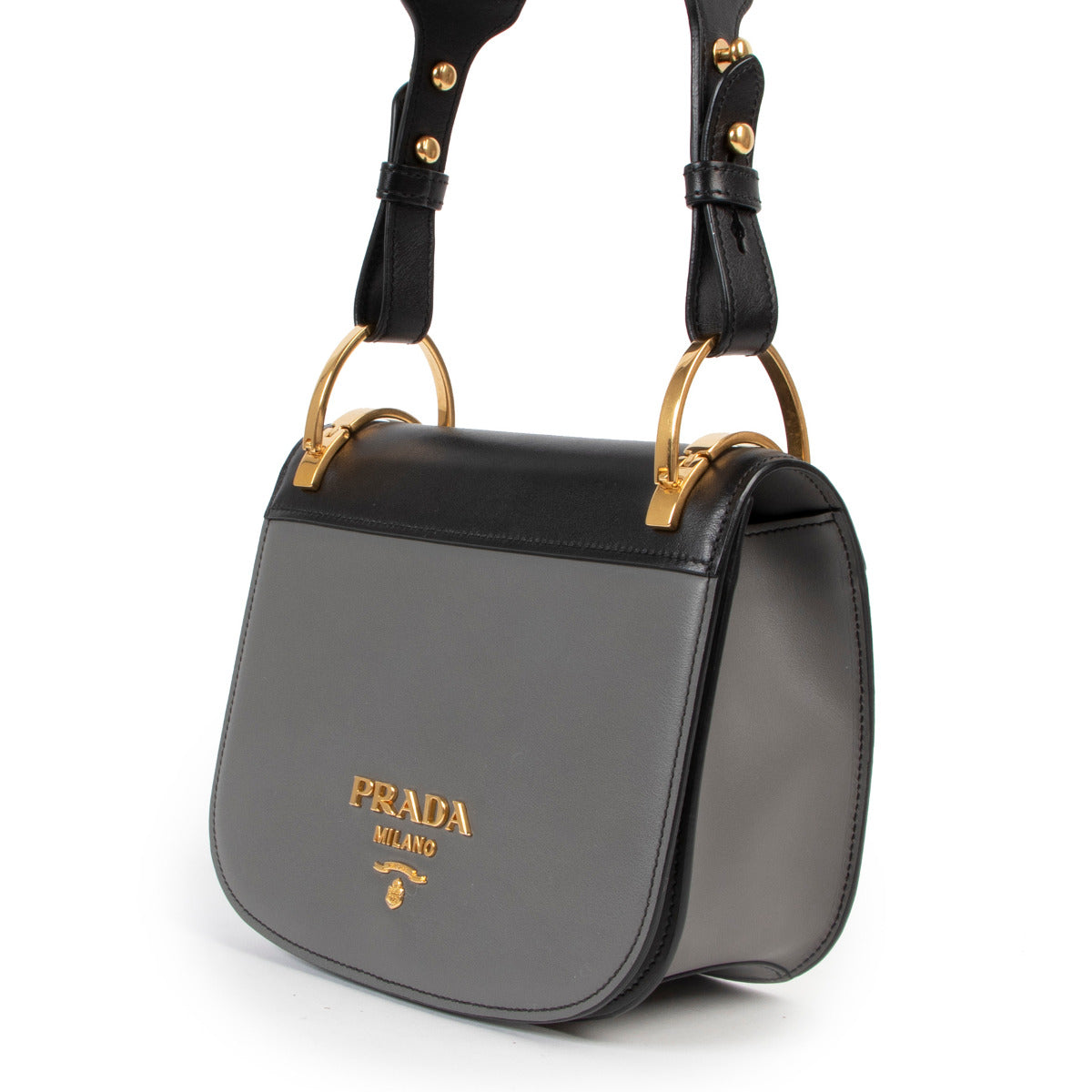 Prada Two-Tone City Calf Pionniere Zadeltas
