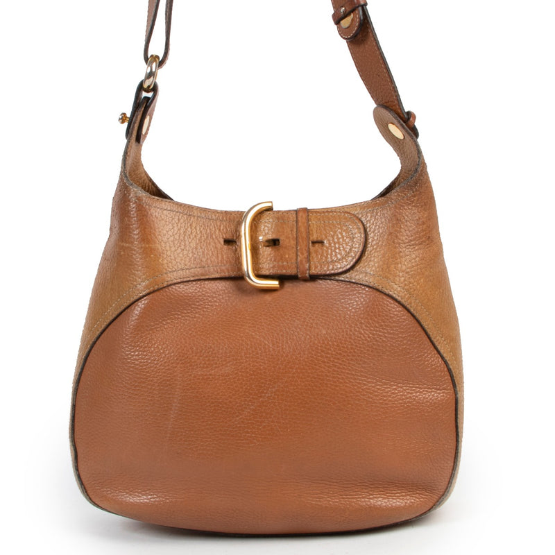 Delvaux Souverain Vintage Cognac Shoulder Bag