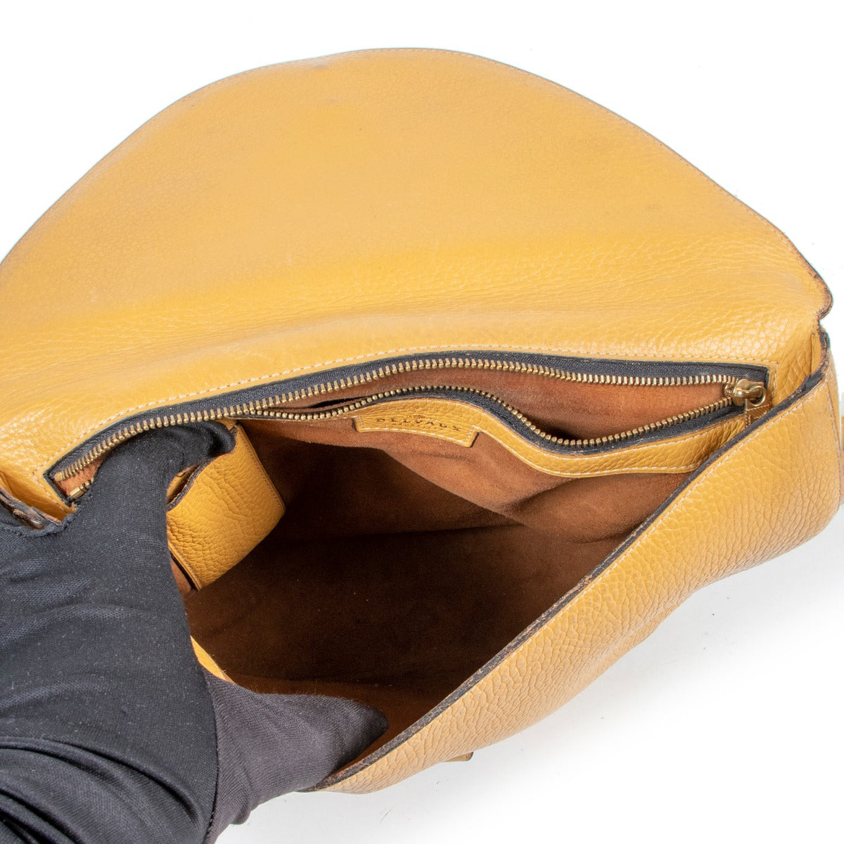 Delvaux Mimosa Ochre Yellow Leather Crossbody