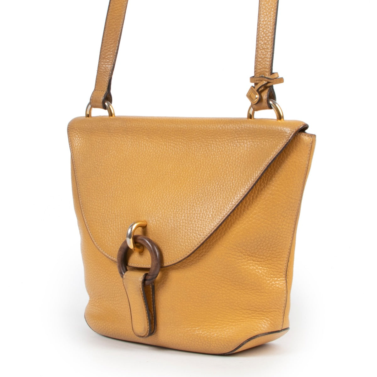 Delvaux Mimosa Ochre Yellow Leather Crossbody