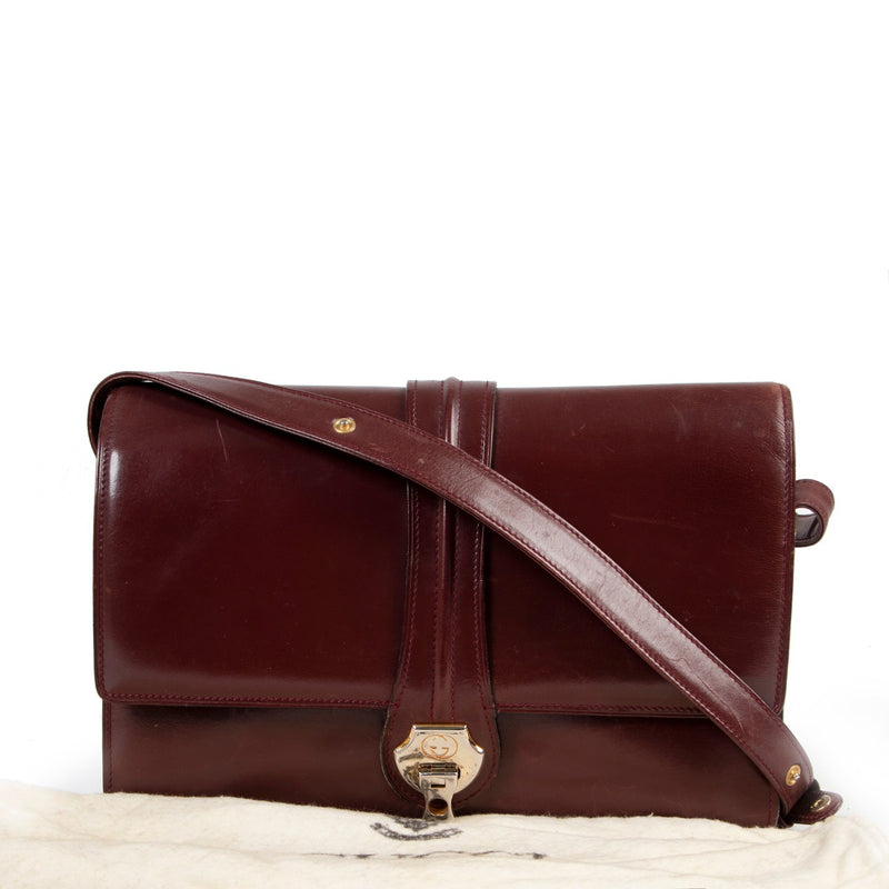 Gucci Burgundy Leather Crossbody