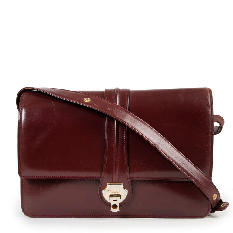 Gucci Burgundy Leather Crossbody