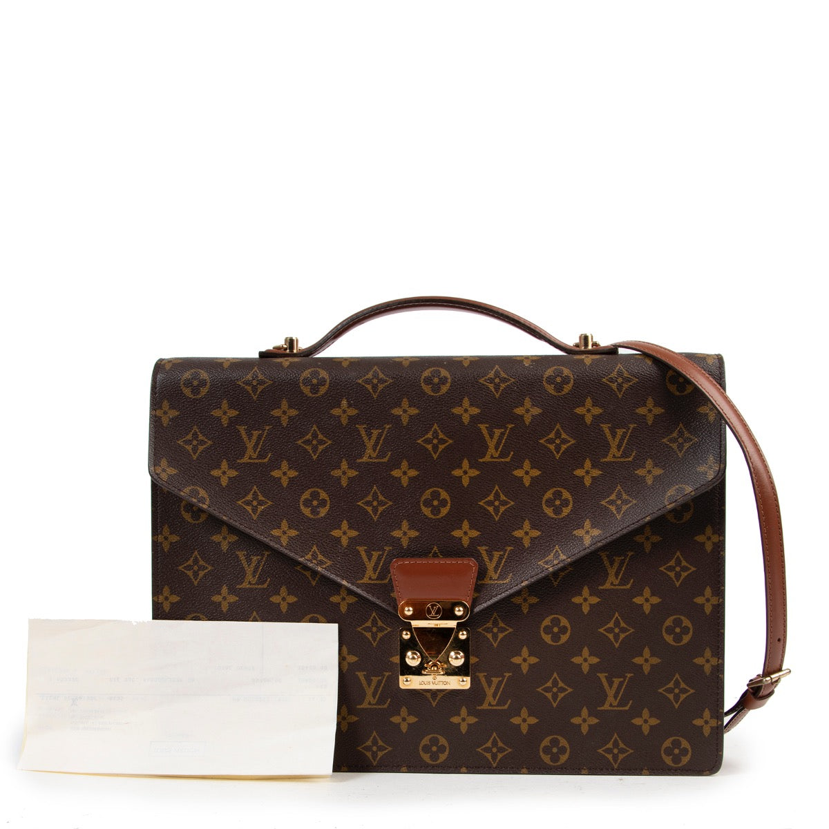 Safely purchase a used one Louis Vuitton Brown Monogram Coated Canvas Briefcase. Buy online in a reliable way a Louis Vuitton Brown Monogram Coated Canvas Briefcase. Buy in a safe site and easy way a Louis Vuitton Brown Monogram Coated Canvas Briefcase