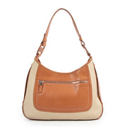 Salvatore Ferragamo Canvas and Leather Shoulder Bag