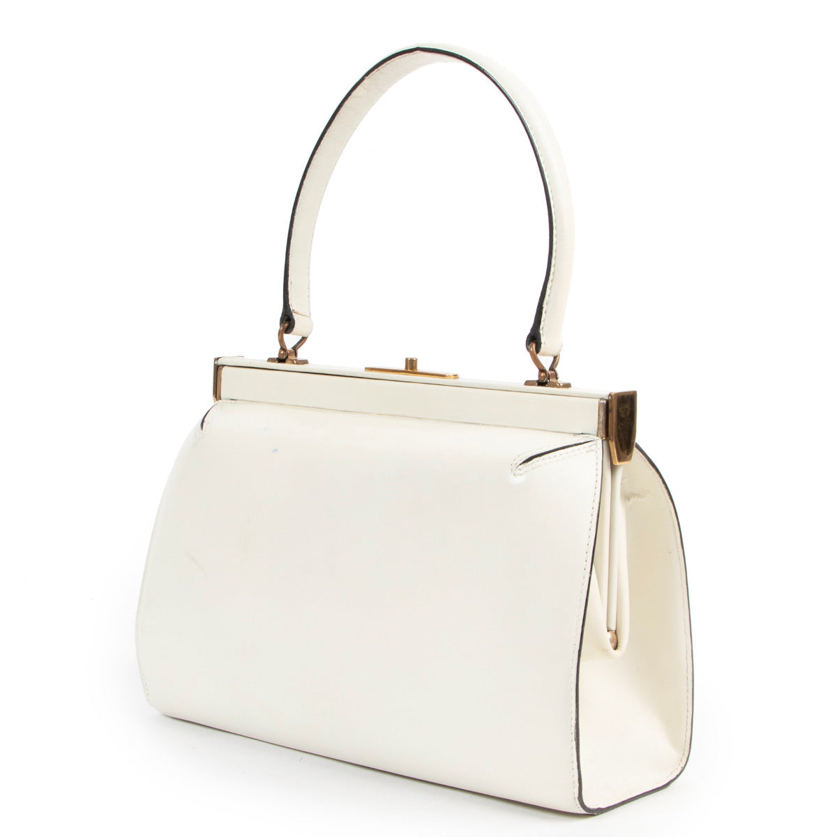 Delvaux Cream Top Handle Bag