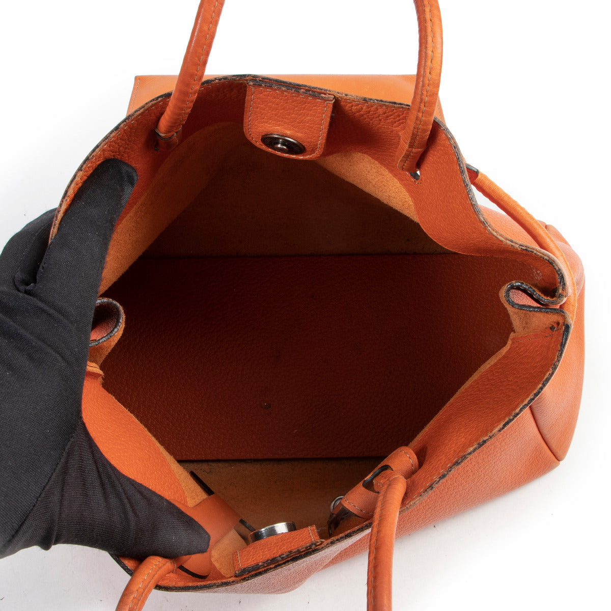 Delvaux Le Dix Schoudertas in Oranje (Maat M)