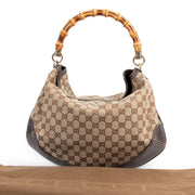 Gucci Monogram Bamboo Shoulder Bag available at Labellov secondhand luxury in Antwerp for the best price