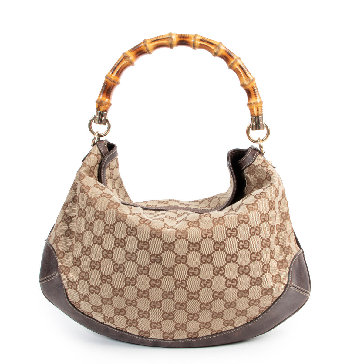 Gucci Monogram Bamboo Shoulder Bag