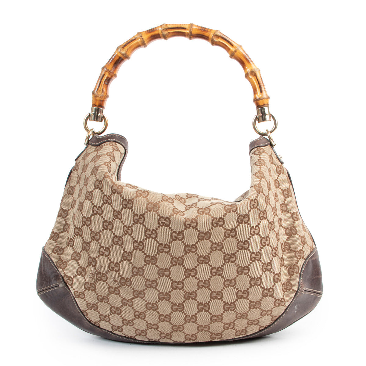Gucci Monogram Bamboo Shoulder Bag