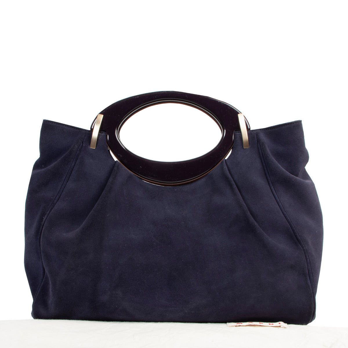 Marni Blue Suede Top Handle for the best price at Labellov secondhand luxury