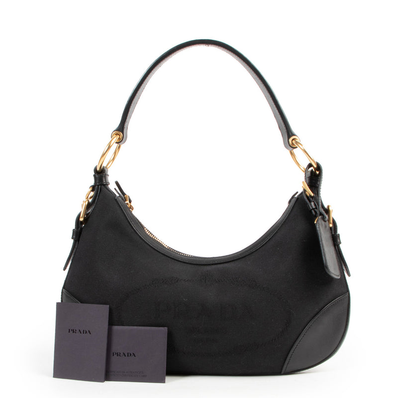 Prada Zwarte Schoudertas